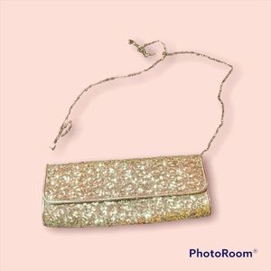 Gold after five clutch or cross body